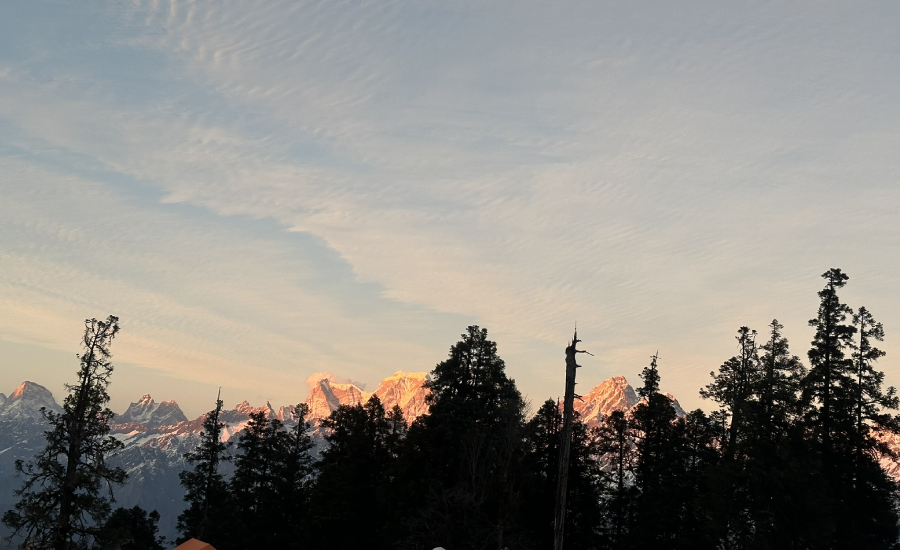 The magical Alpine Glow on the mighty Himalayas