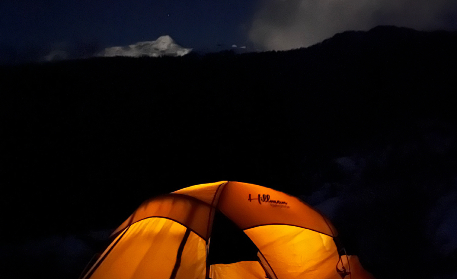 The starlit sky above our campsite, a night to remember!