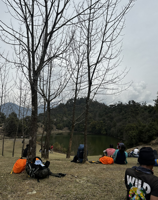 First View of Deoriatal – Reflection of Chaukhamba Peak