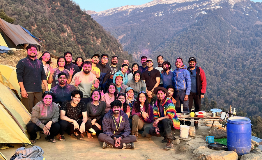 Holi Celebration at the Campsite – Colors & Laughter