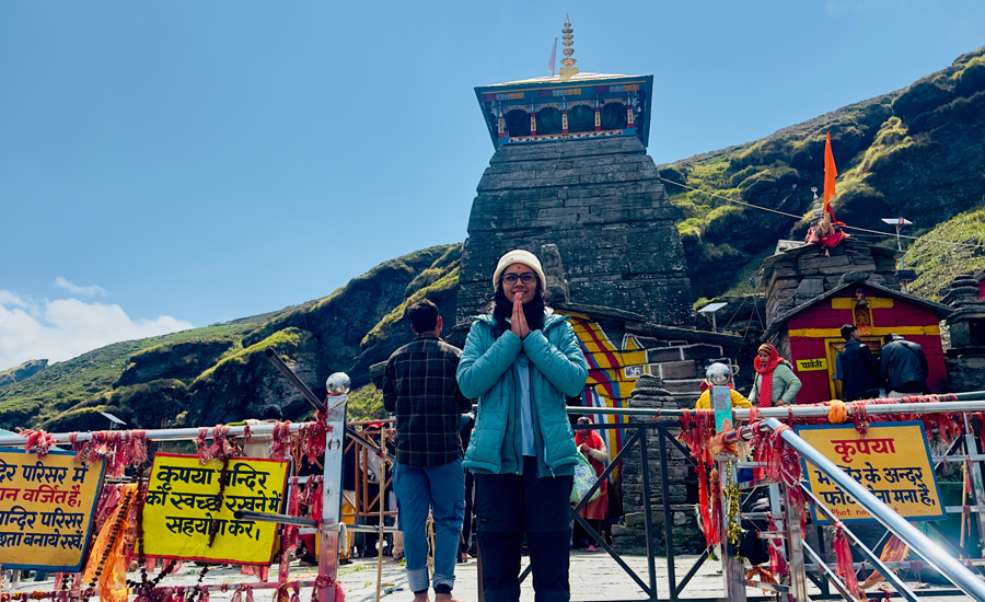 Tungnath Mahadev Temple, the highest Shiva shrine in the world, standing tall amidst the snow-capped Garhwal Himalayas