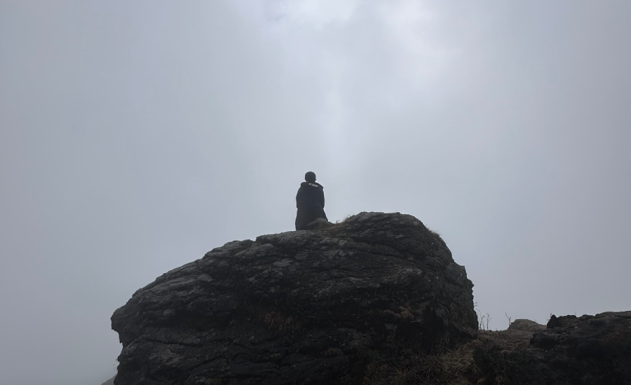 Cloud-covered Himalayan landscape near Sabargram