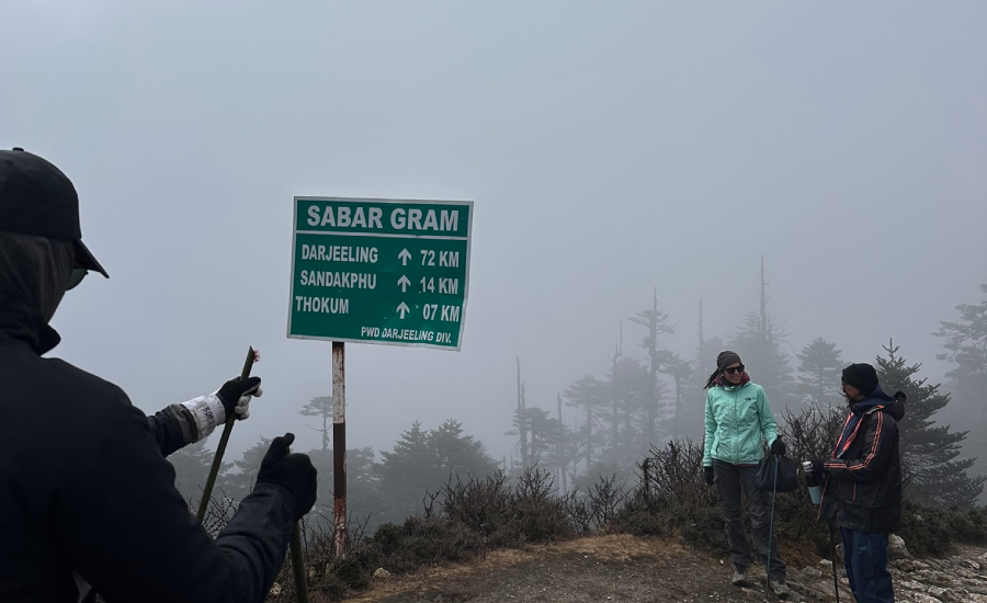 Waiting for weather to clear at Sabargram during Sandakphu Trek