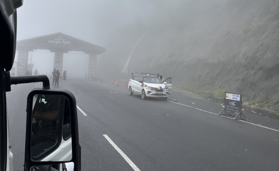 Crossing the Atal Tunnel on the way to Spiti Valley